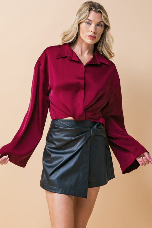 powerful-charm-woven-satin-top Flying Tomato-Sophia's Style-2